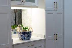 Kitchen bar with cabinets