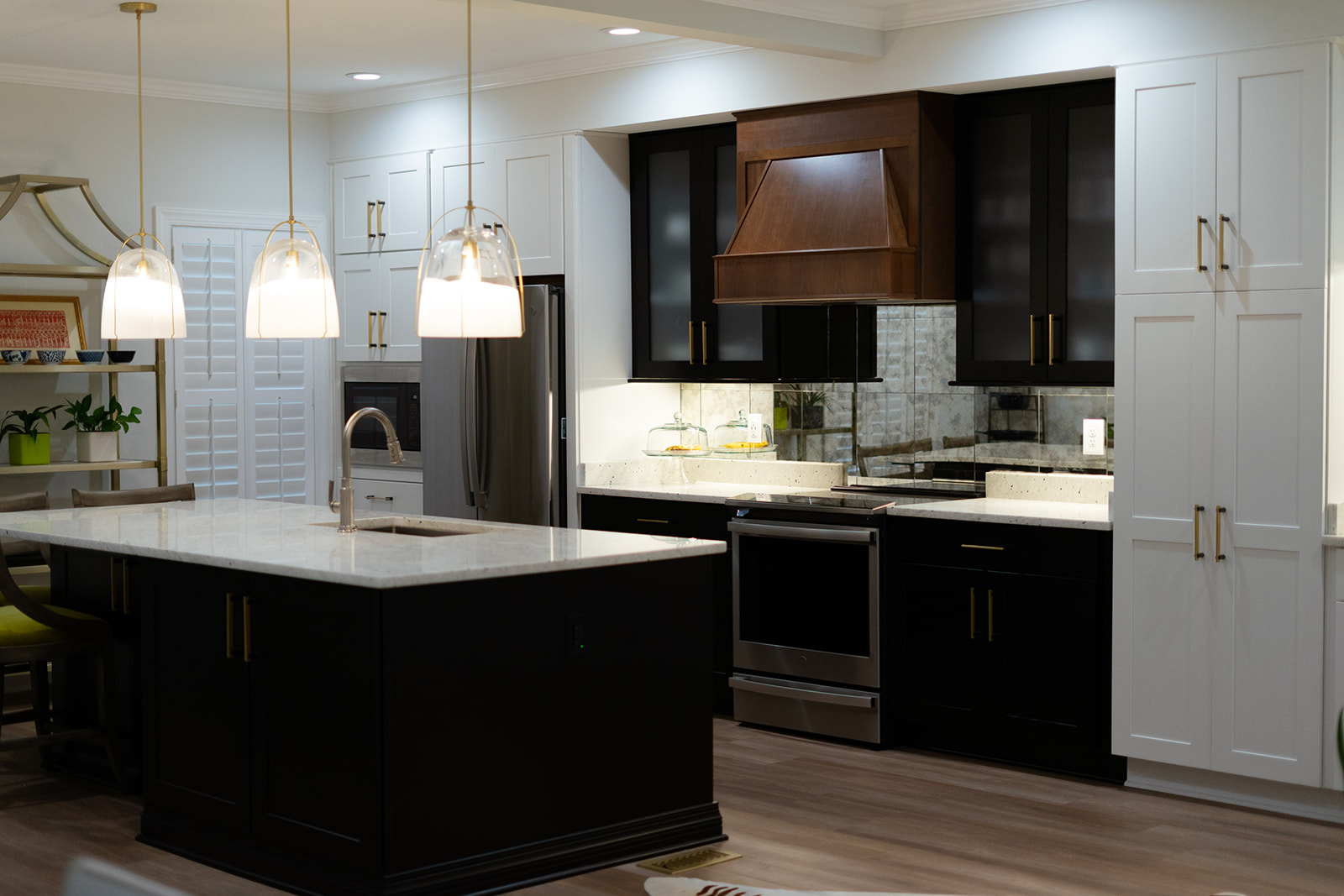 kitchen-remodel-black-accent-cabinetry-and-range-hood-lexington-south-carolina